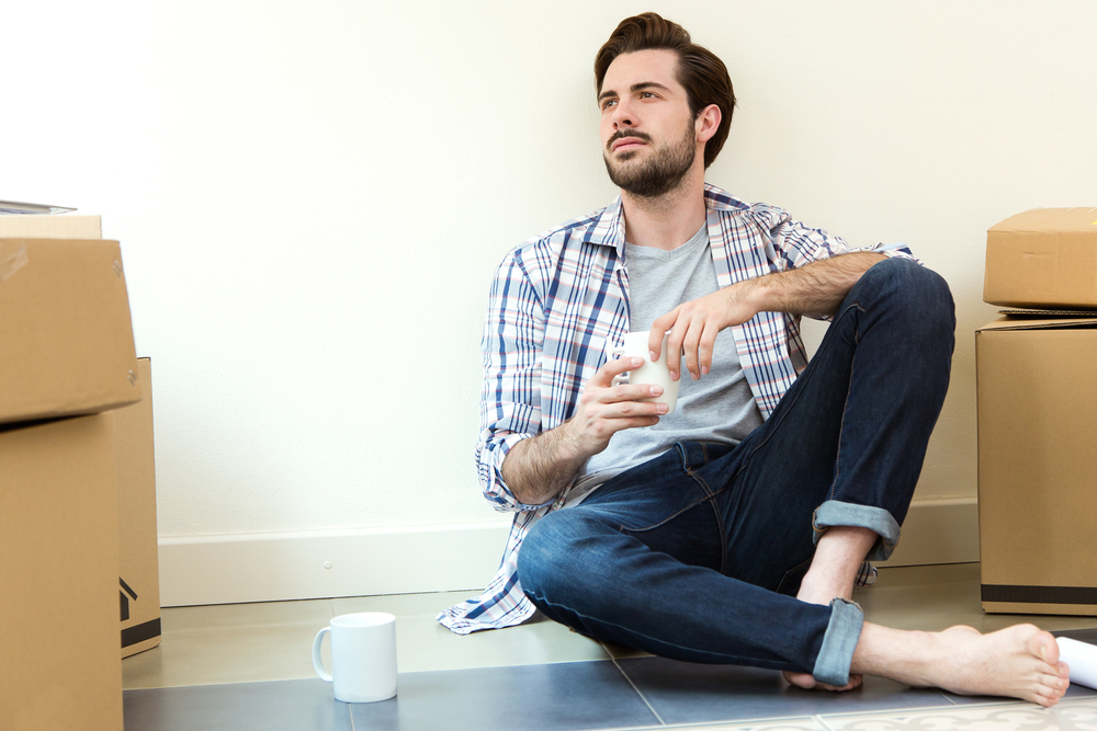 Man sitting with coffe cup